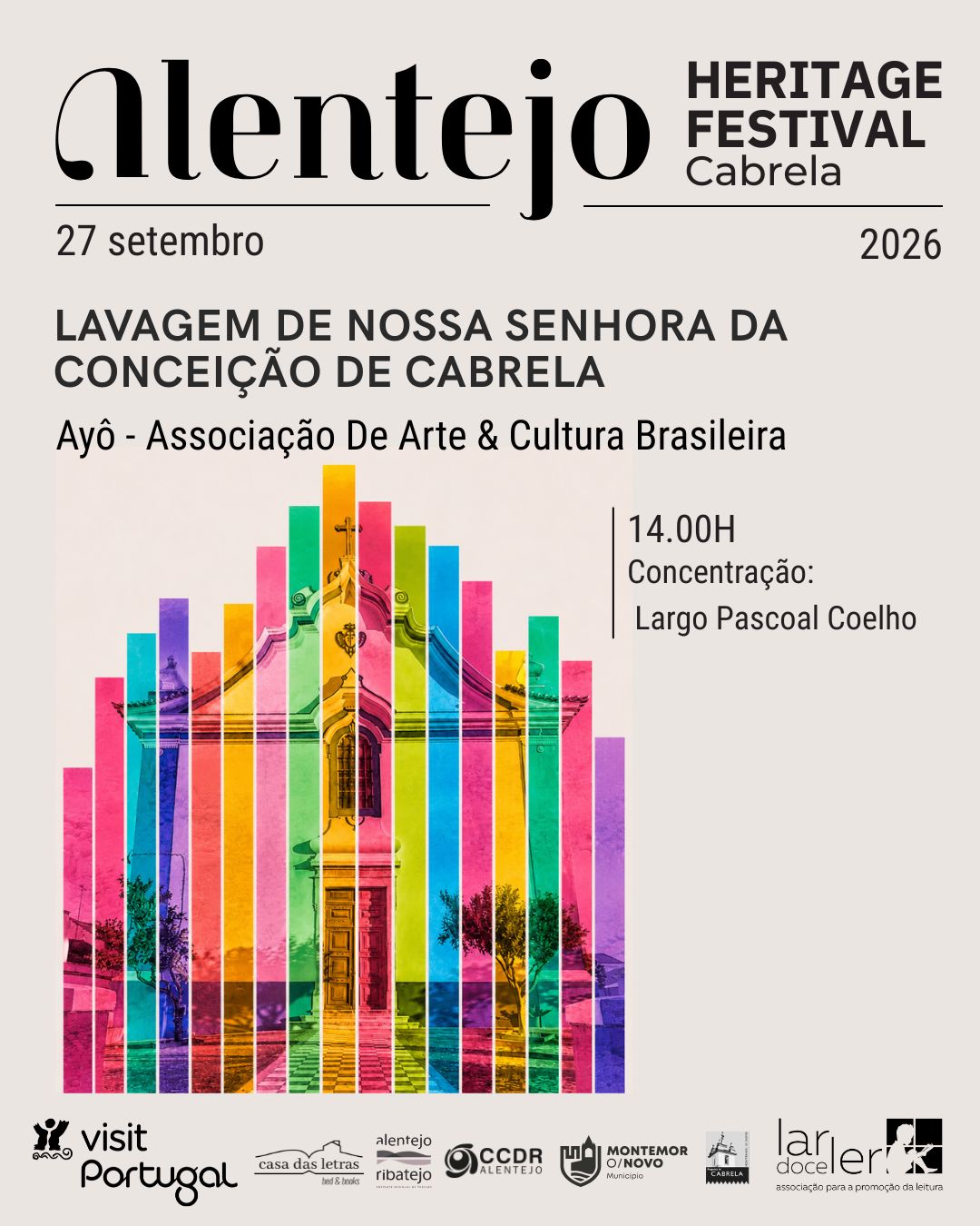 Cartaz da Lavagem de Nossa Senhora da Conceição de Cabrela.